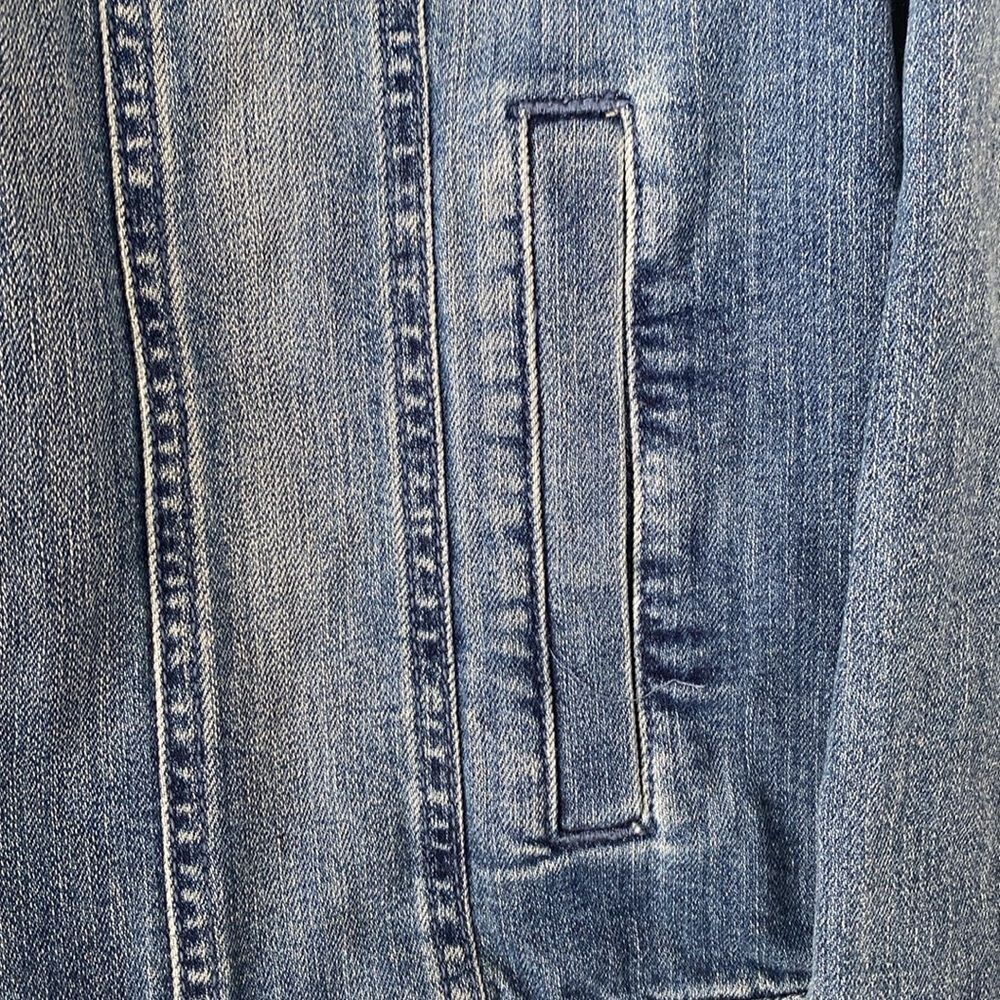 J. Jill Blue Cotton Denim Jacket 2X Preppy Boho Western Versatile Coastal - Picture 12 of 16